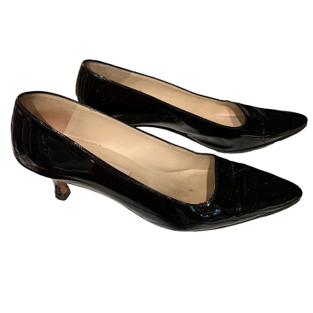 Manolo Blahnik Black Patent Leather Heels